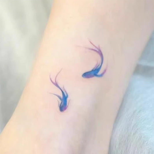💥💥Fall Tattooing Fucked Disposable Tattooing On Koi Lucky Motif