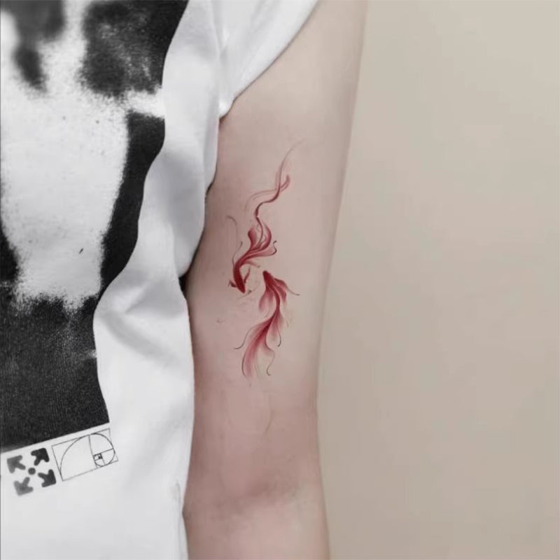 💥💥Fall Tattooing Fucked Disposable Tattooing On Koi Lucky Motif