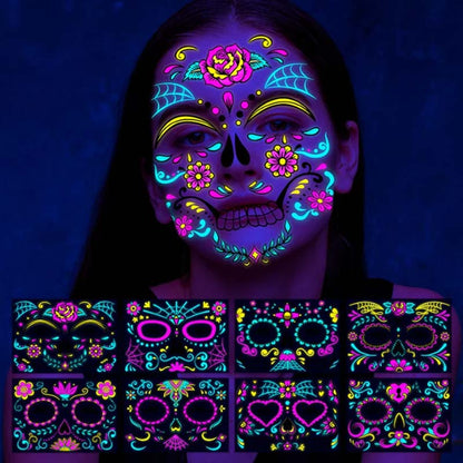 Colorful Fluorescent Waterproof Temporary Tattoos Stickers