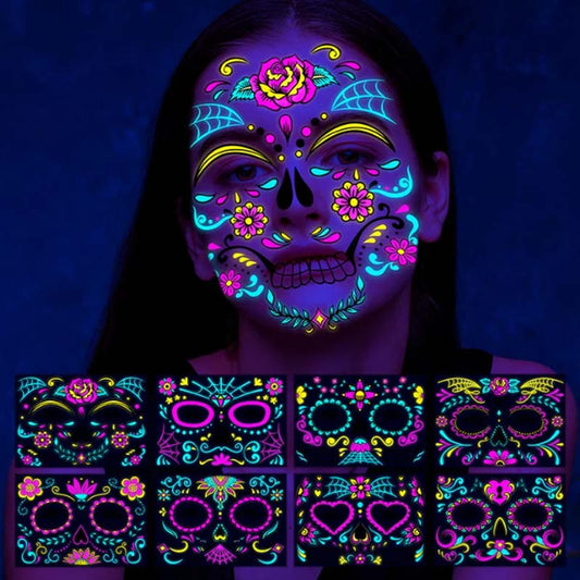 Colorful Fluorescent Waterproof Temporary Tattoos Stickers