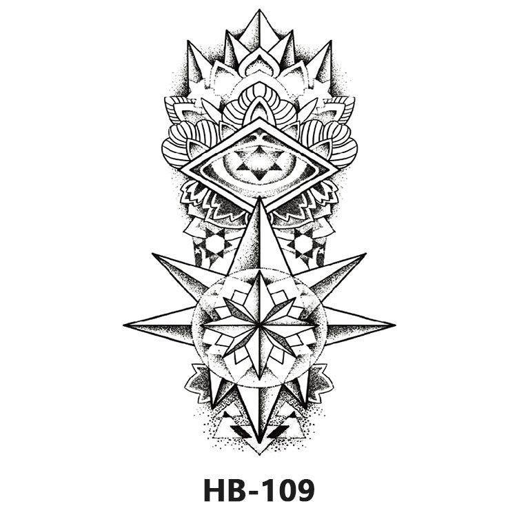 6pcs Waterproof Realistic Temporary Tattoo Stickers