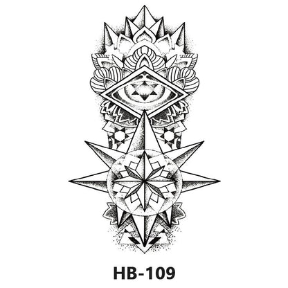 6pcs Waterproof Realistic Temporary Tattoo Stickers