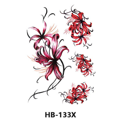 6pcs Waterproof Realistic Temporary Tattoo Stickers