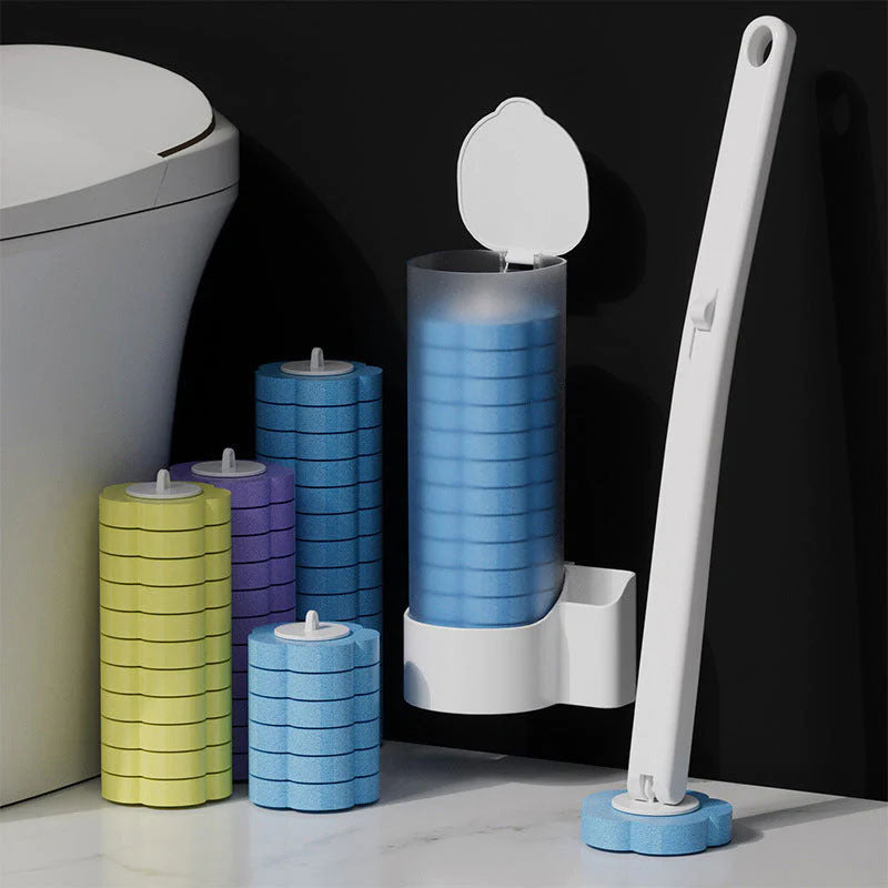 Convenient Disposable Toilet Brush Cleaning Set