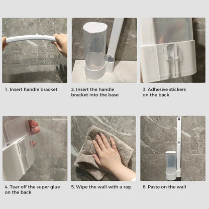 Convenient Disposable Toilet Brush Cleaning Set