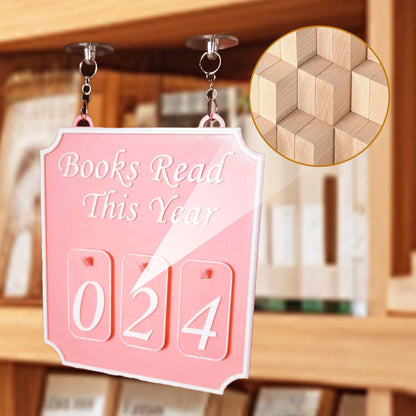 Hanging Bookshelf Decor with Calendar Function