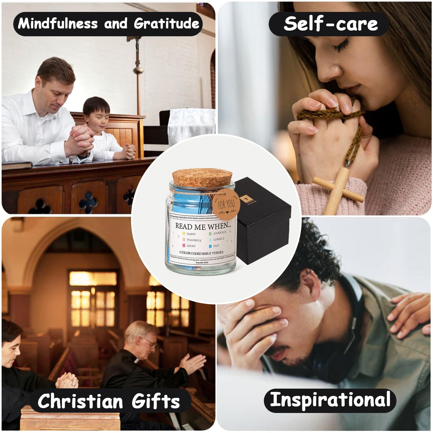 ✨Christmas Sale 49% OFF⏰✝️Inspirational Bible Verses Jar - A Reminder of God's Words💖
