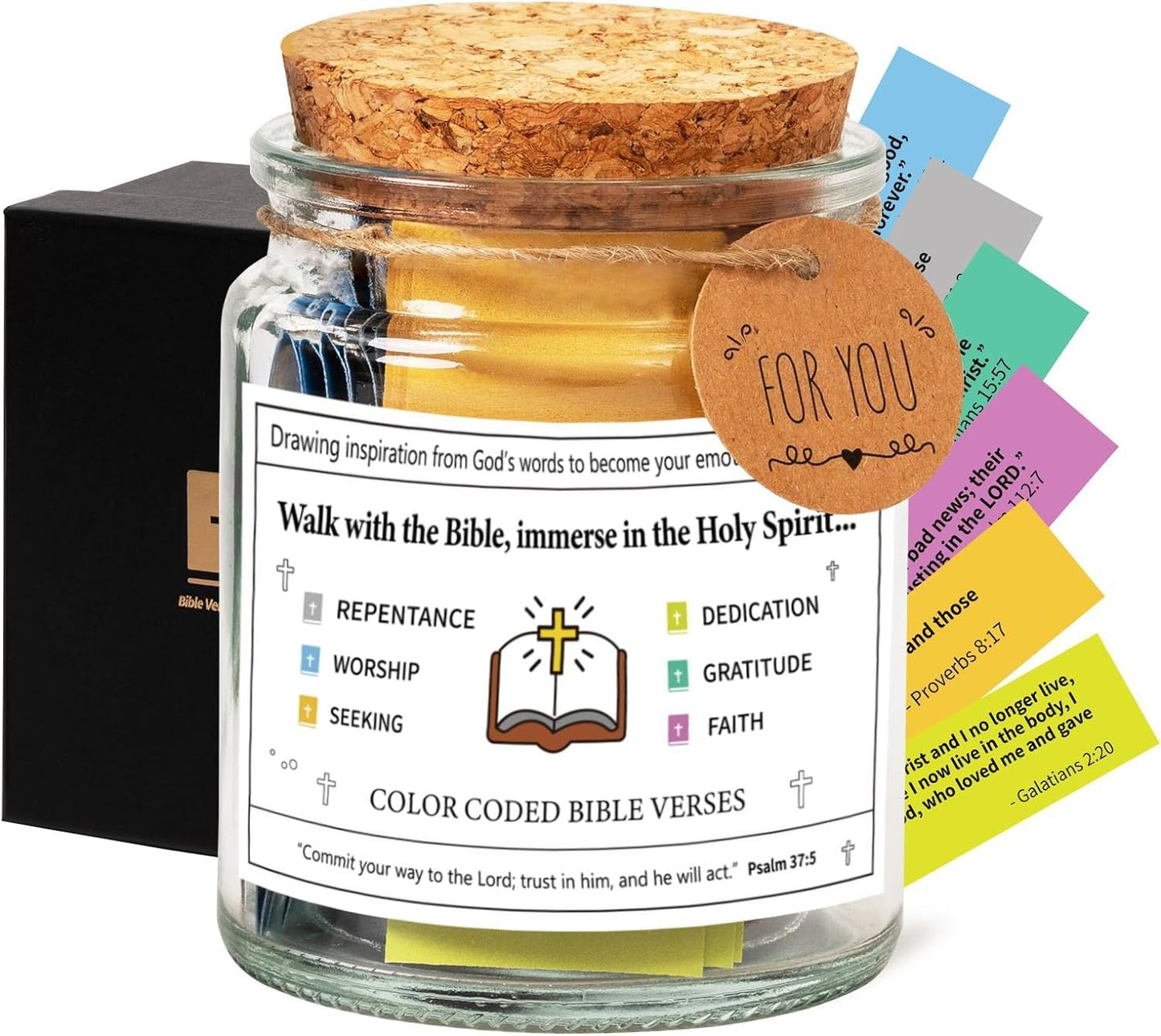 ✨Christmas Sale 49% OFF⏰✝️Inspirational Bible Verses Jar - A Reminder of God's Words💖
