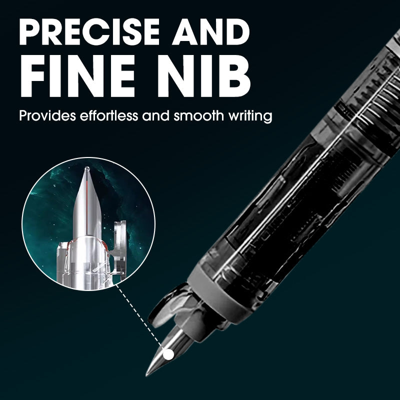 Quick-Dry Retractable Fountain Pen
