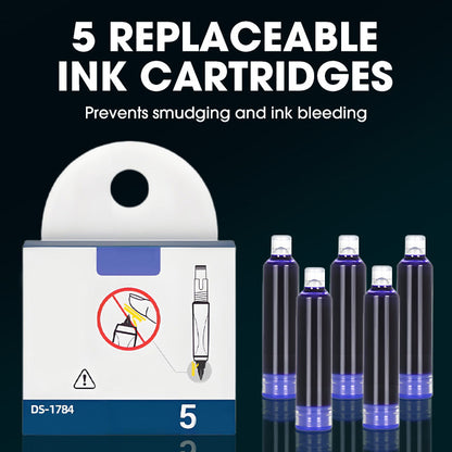 Quick-Dry Retractable Fountain Pen