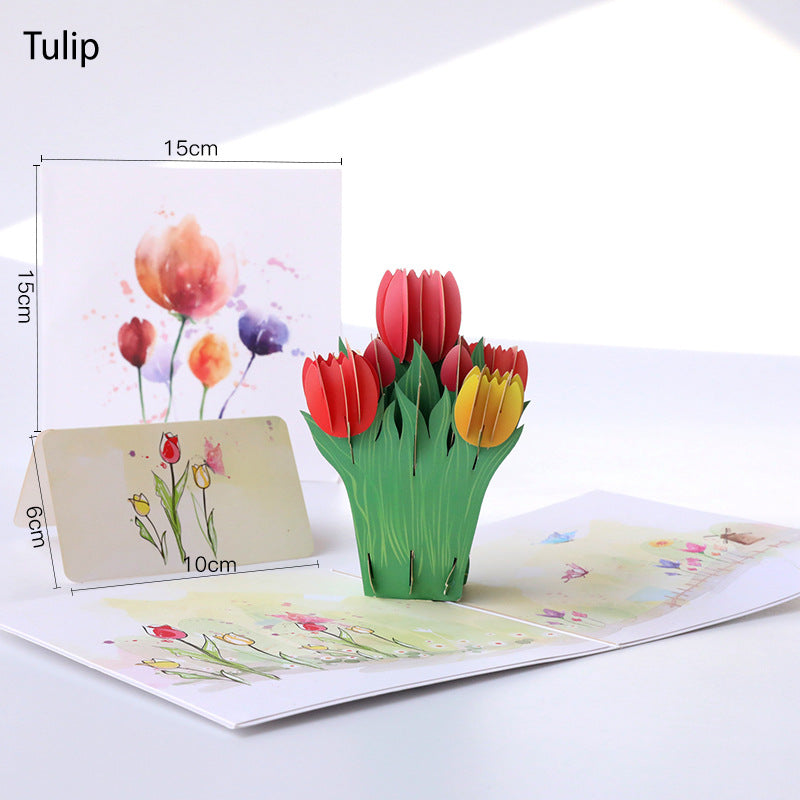 🦋 Vibrant 3D Butterfly & Daisy Pop-Up Greeting Card