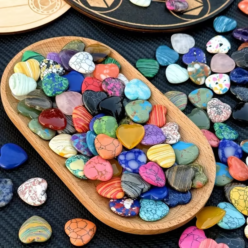 Heart Shaped Healing Synthetic Crystals