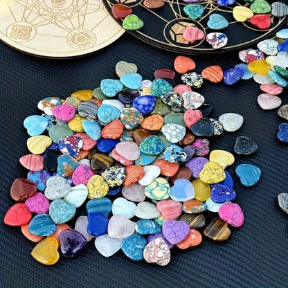 Heart Shaped Healing Synthetic Crystals