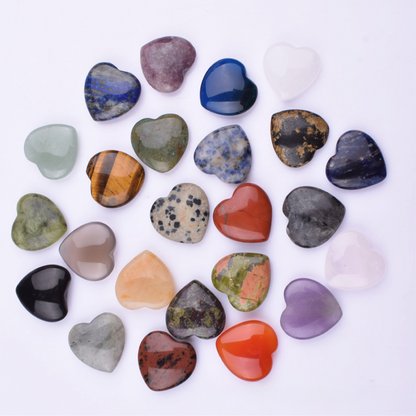 Heart Shaped Healing Synthetic Crystals
