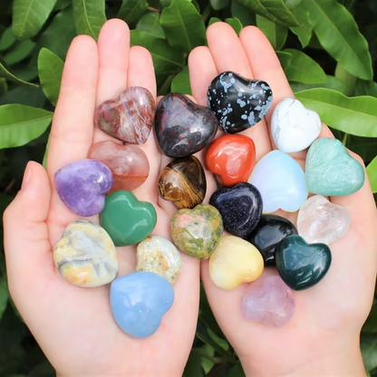Heart Shaped Healing Synthetic Crystals