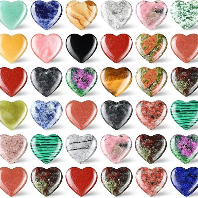 Heart Shaped Healing Synthetic Crystals