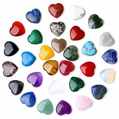 Heart Shaped Healing Synthetic Crystals
